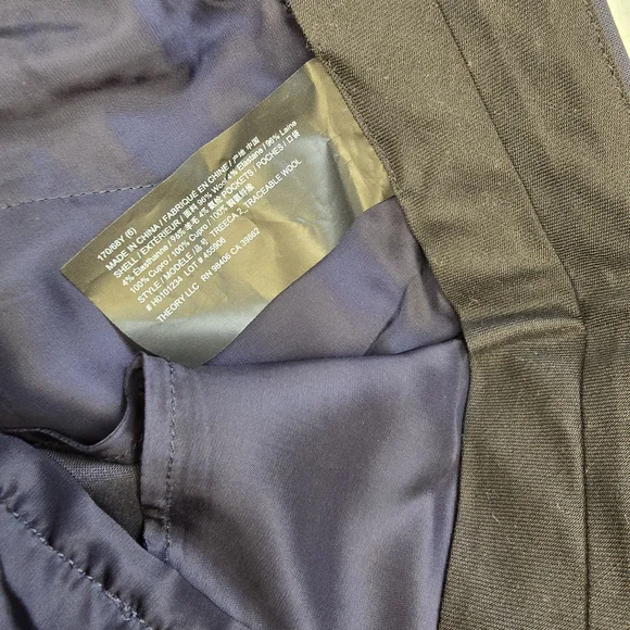 Theory Navy Trousers - Women's Tailored Dress Pants - Picture 5 of 6